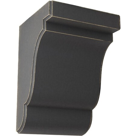 Ekena Millwork 5 1/4"W x 5"D x 7 1/2"H Bedford Wood Vintage Decor Bracket, Black BKTWD05X05X08BEBL